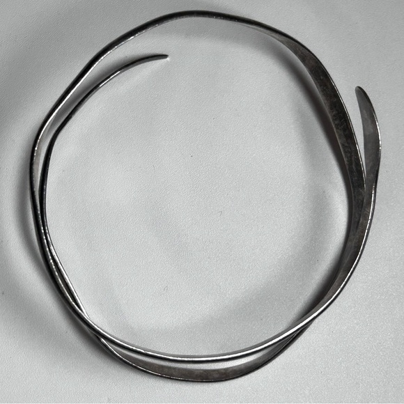 Vintage Artisan Snake Coil Spiral Arm Band Wrist Cuff Bracelet Sterling Silver - Picture 4 of 9